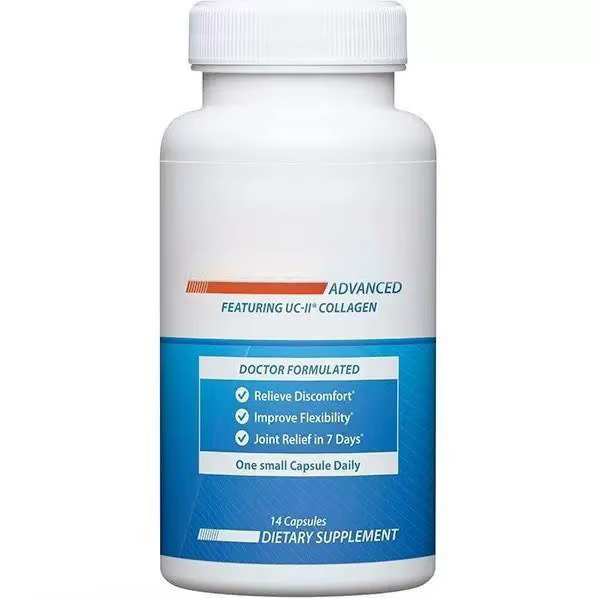 Bottle of Joint Flex Support Capsules with capsules beside it